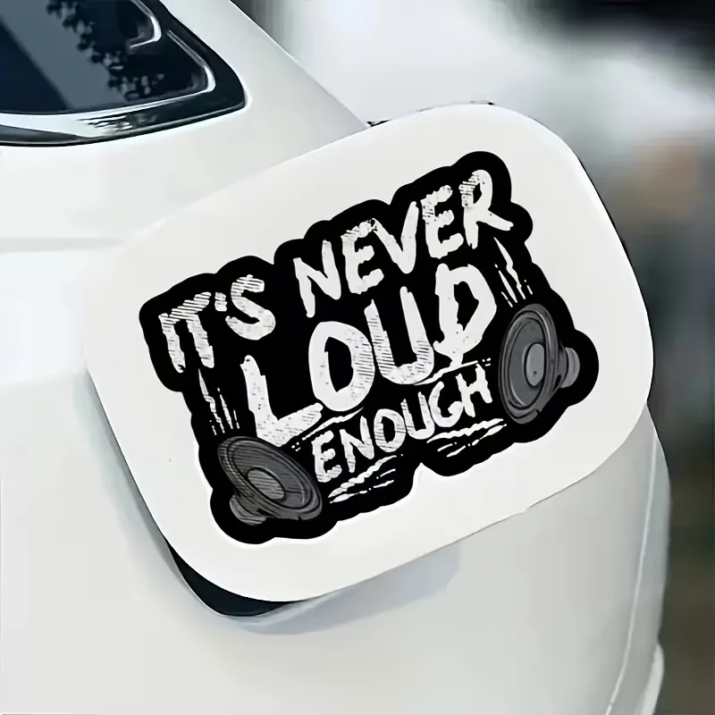 A Black And White Style Design Vinyl Multifunctional Sticker That Says 'IT'S NEVER LOUD ENOUGH.'