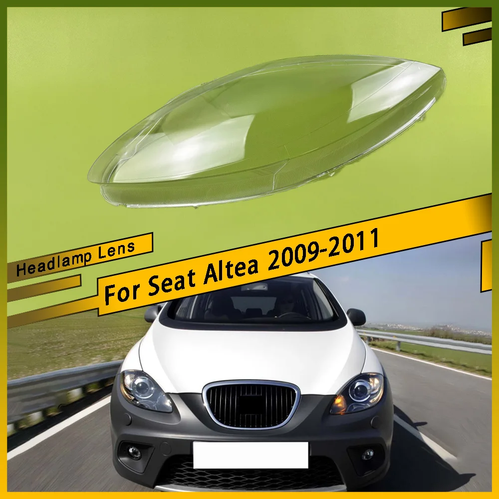 

For Seat Altea 2009 2010 2011 Head Lamp Light Case Headlights Shell Mask Transparent Cover Lampshdade Headlamp Shell Glass