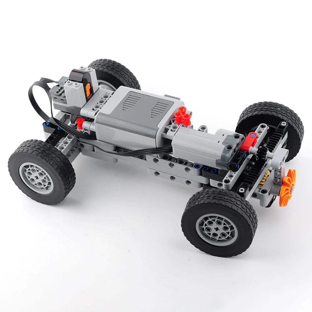 4WD Four-Wheel Drive Veículo Chassis Controle Remoto, Compatível com Todas as Marcas, Veículo Off-Road, Técnico MOC Brick Parts