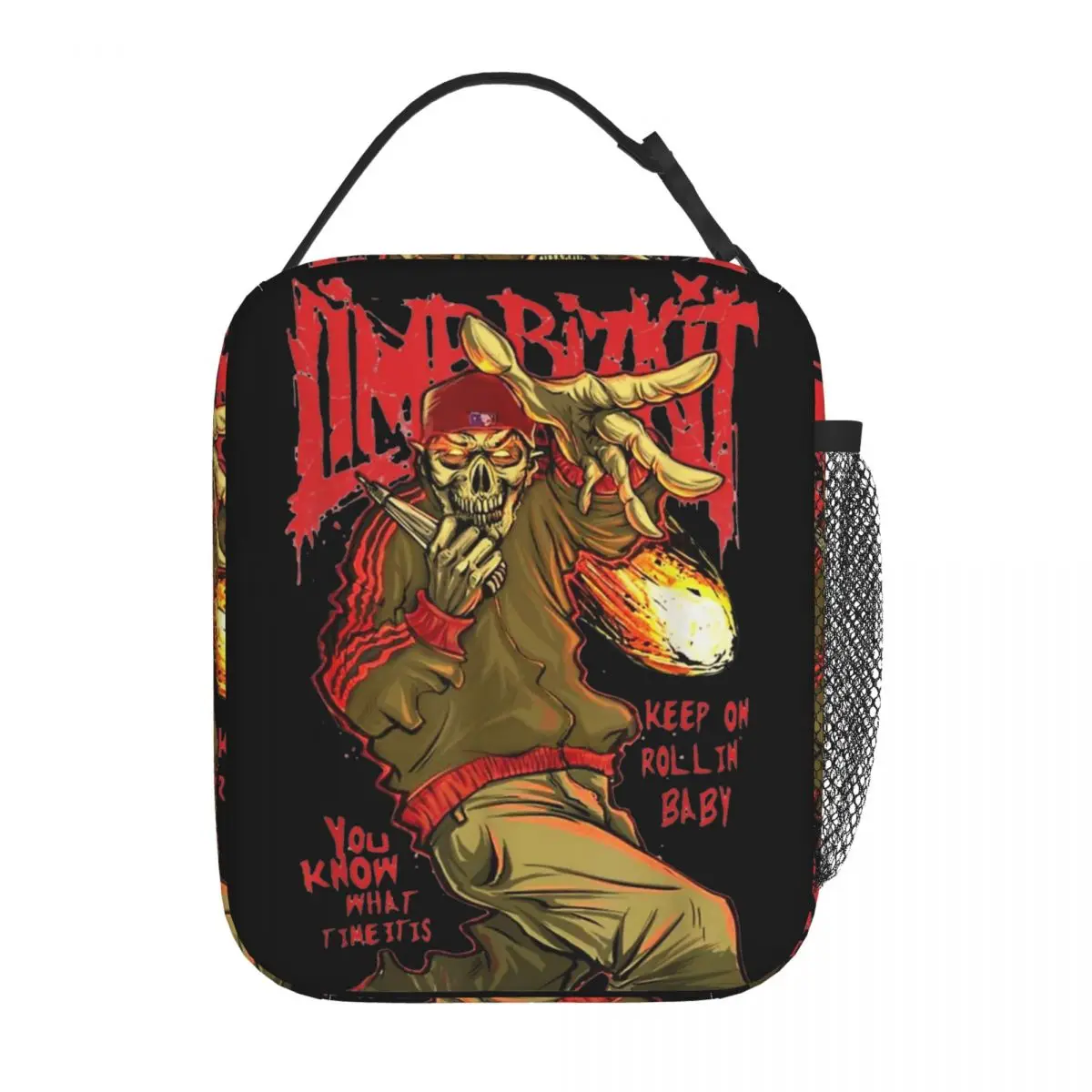 

Limp Bizkit Band Insulated Lunch Bag Large Reusable Cooler Bag Tote Lunch Box School Outdoor Food Bag