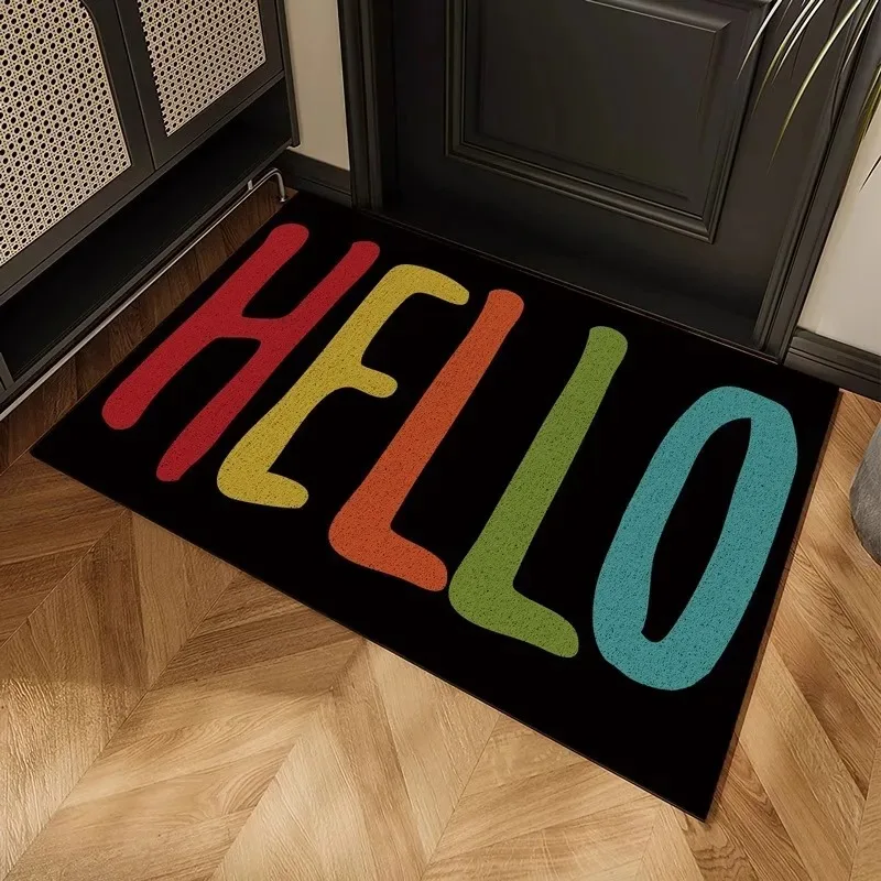 Welcome Rug Entrance Door Mats PVC Non-slip Carpet Entryway Area Rugs Living Room Foyer Doormat Home Decoration שטיח כניסה לבית