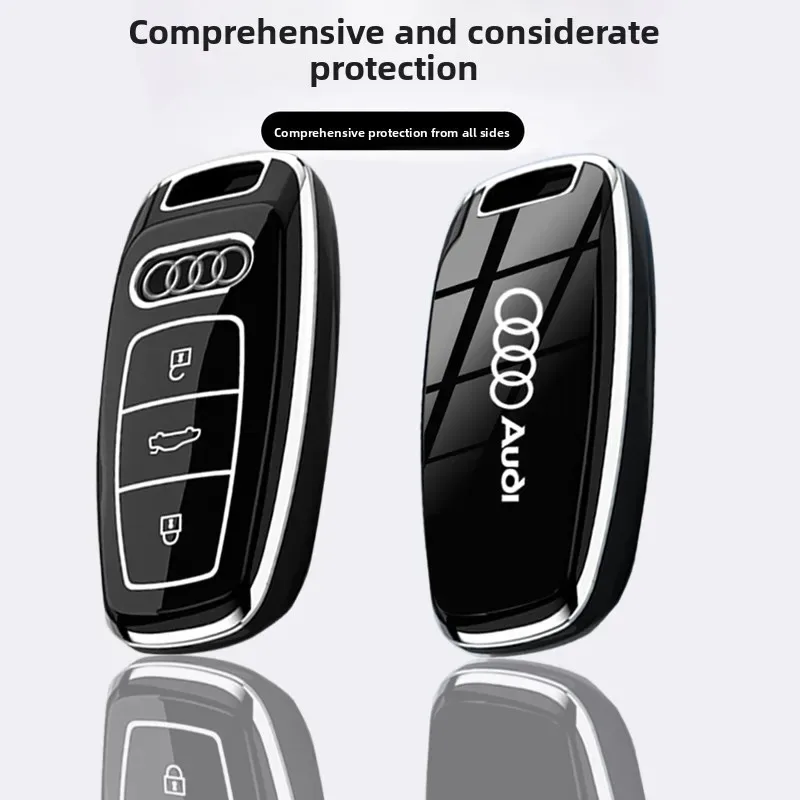 

Для Audi Q8 RSQ8 A6 C8 S6 RS6 A7 S7 RS7 A3 8Y A8 D5 4N RS E-tron GT Q4 Q7 4M Чехол из ТПУ для автомобильного дистанционного ключа, чехол-брелок