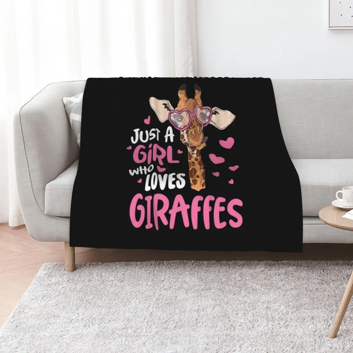 Just A Girl Who Loves Giraffes Giraffe Lover Gift Throw Blanket Camping for babies Blankets For Bed Plush decorative Blankets