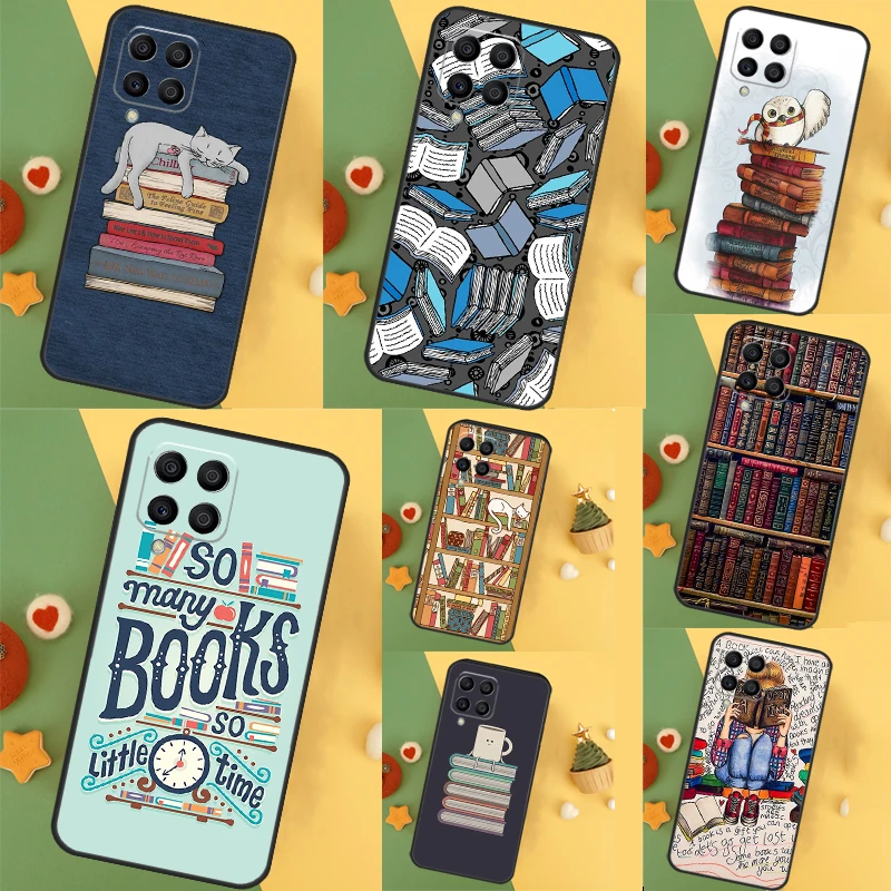  Read Books illustration For Samsung Galaxy M53 M33 M13 M14 M34 M54 M12 M32 M52 M20 M15 M55 M31s M30s M21 M51 Case