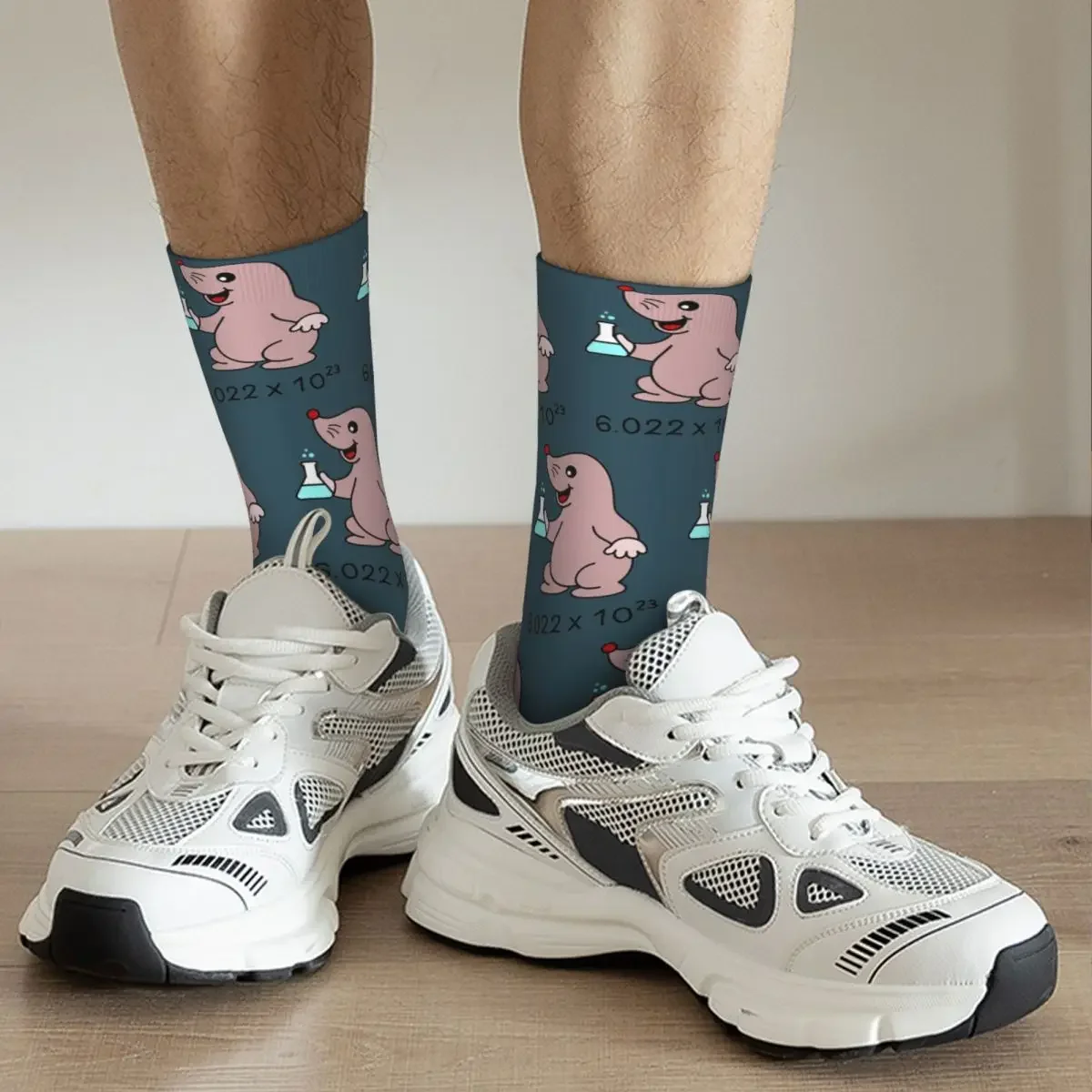 Juego de números de Avogadro. Calcetines largos para hombre y mujer, medias absorbentes de sudor, de Mole Chemist, Harajuku, para todas las estaciones, regalos