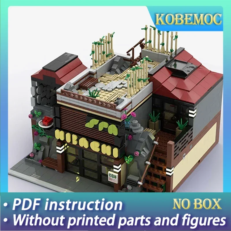 

Street View Model Moc Building Bricks Hibachi Restaurant & Day Spa Technology Modular Blocks Gift Christmas Toy DIY Set Assembly