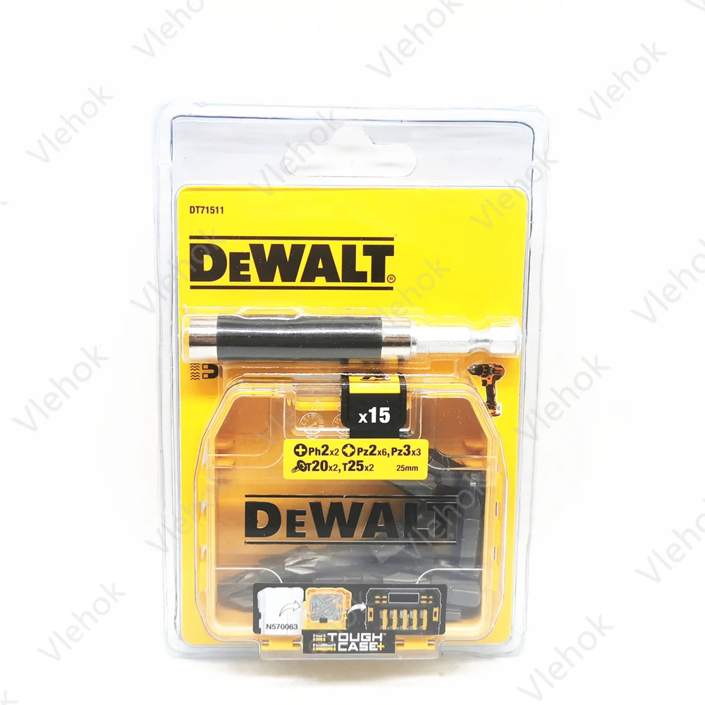 DEWALT DT71511 Screwdriver Bit Set 16 Pieces Telescopic Magnet Holder Inserts Storage Electric Drill Bits PH2 PZ2 PZ3 T20 T25