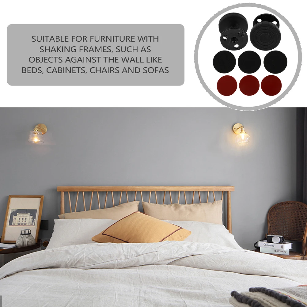 

2Pcs Bed Frame Anti-Shake Tool Adjustable Stabilizer Headboard Fixer Reduce Friction Safe Practical Use Headboard Stabilizer