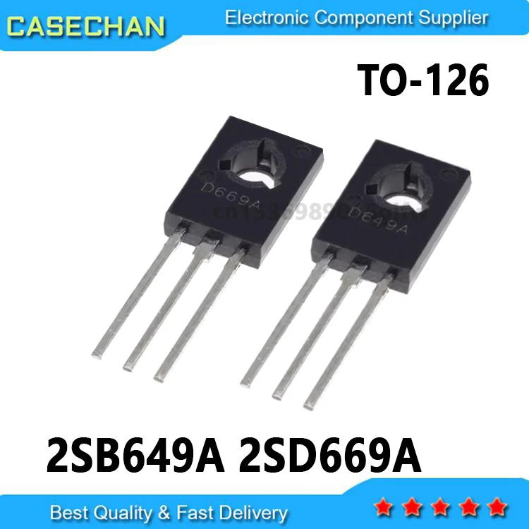  20pcs New and Original 10pairs 2SB649A  2SD669A  (10PCS D669A +10PCS B649A) TO-126 transistor