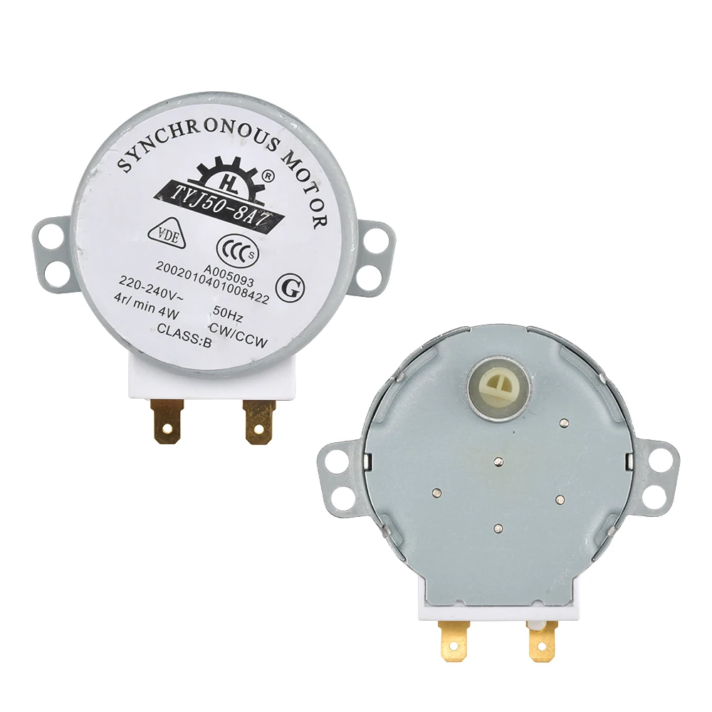 AC 220V-240V 50Hz CW/CCW giradischi a microonde girevole motore sincrono TYJ50-8A7 D albero 4 RPM