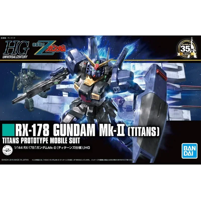 BANDAI Anime HG 1/144 RX-178 MK-II TITANS New Mobile Report Gundam Assembly Plastic Model Kit Action Toy Figures Gift