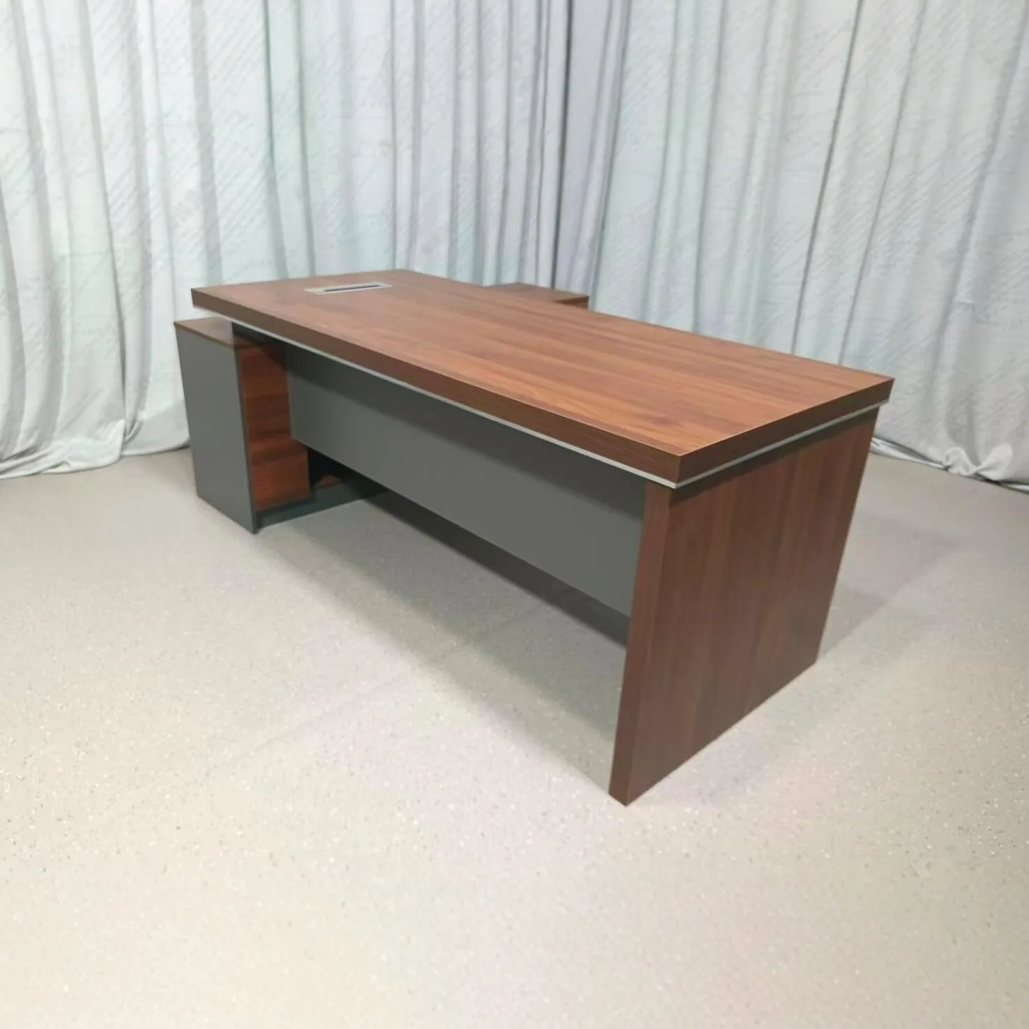Simple And Modern Boss Table President's Desk Big Desk Manager Supervisor Desk And Chair Combination Side Cabinet With Lock