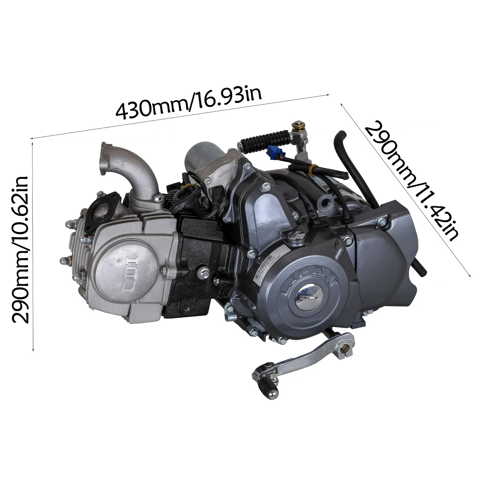 

Lifan Semi Auto 125cc Engine Motor Exhaust Pipe Kit For Honda CRF50 Z50 Pit Bike