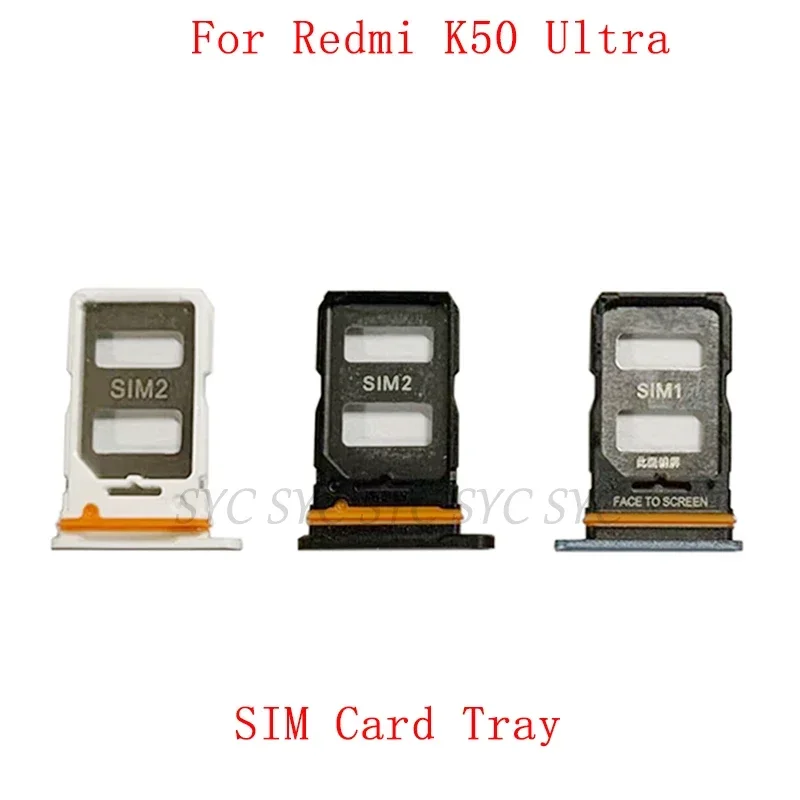 SIM Card Tray SIM Card Slot For Xiaomi MI 12T Pro Redmi K50 Ultra Memory MicroSD Sim Card Tray Holder Repair Parts