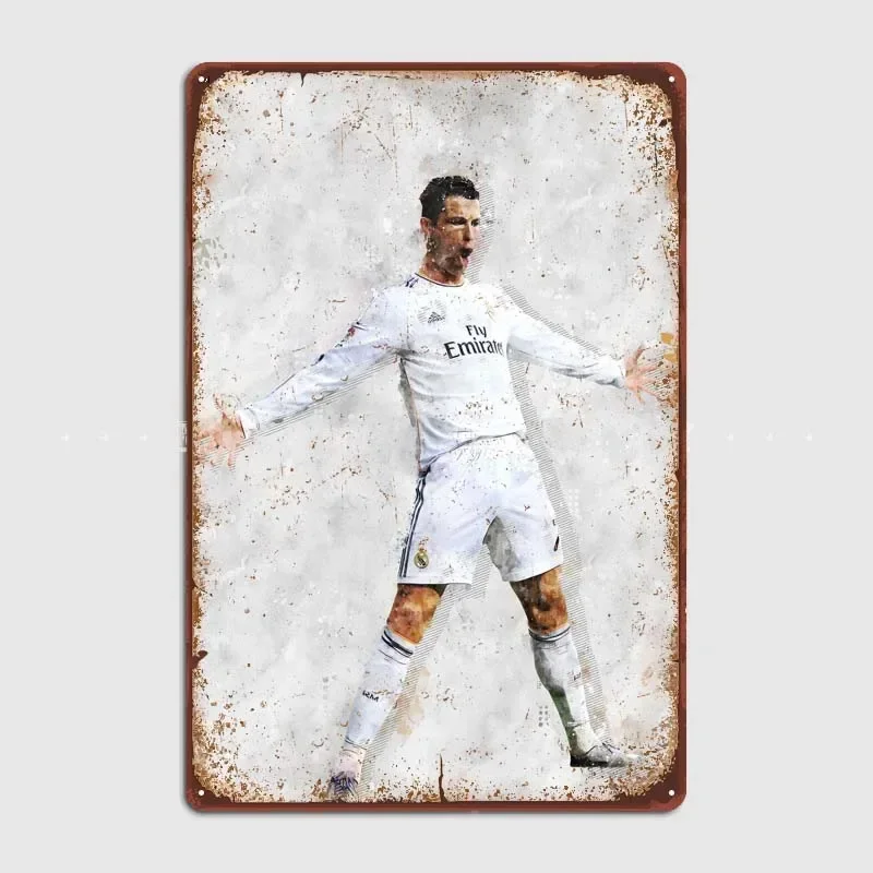 Ronaldo Football Player Decoration for Home Decor Items Tin Signs Retro Metal Signs Vintage For Bar Garage Wall Decoration Room