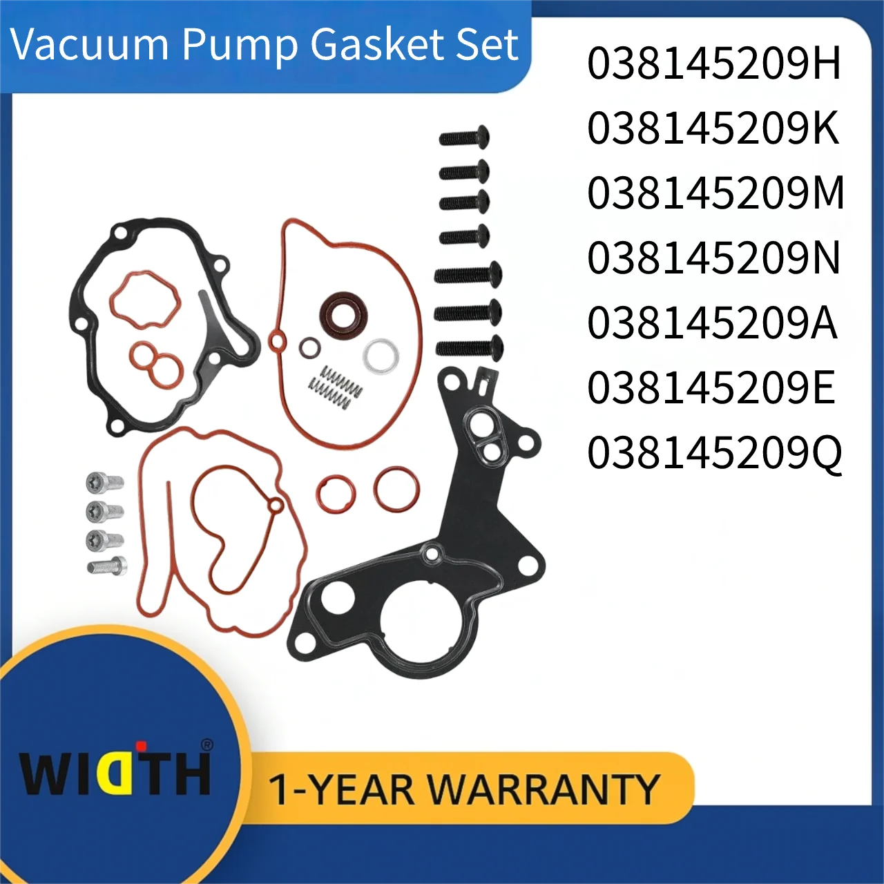 

038145209H / K / M / N / A / E / Q Vacuum Pump Gasket Set for Volkswagen Sharan Bora Caddy Golf Passat Touran 2003-2010