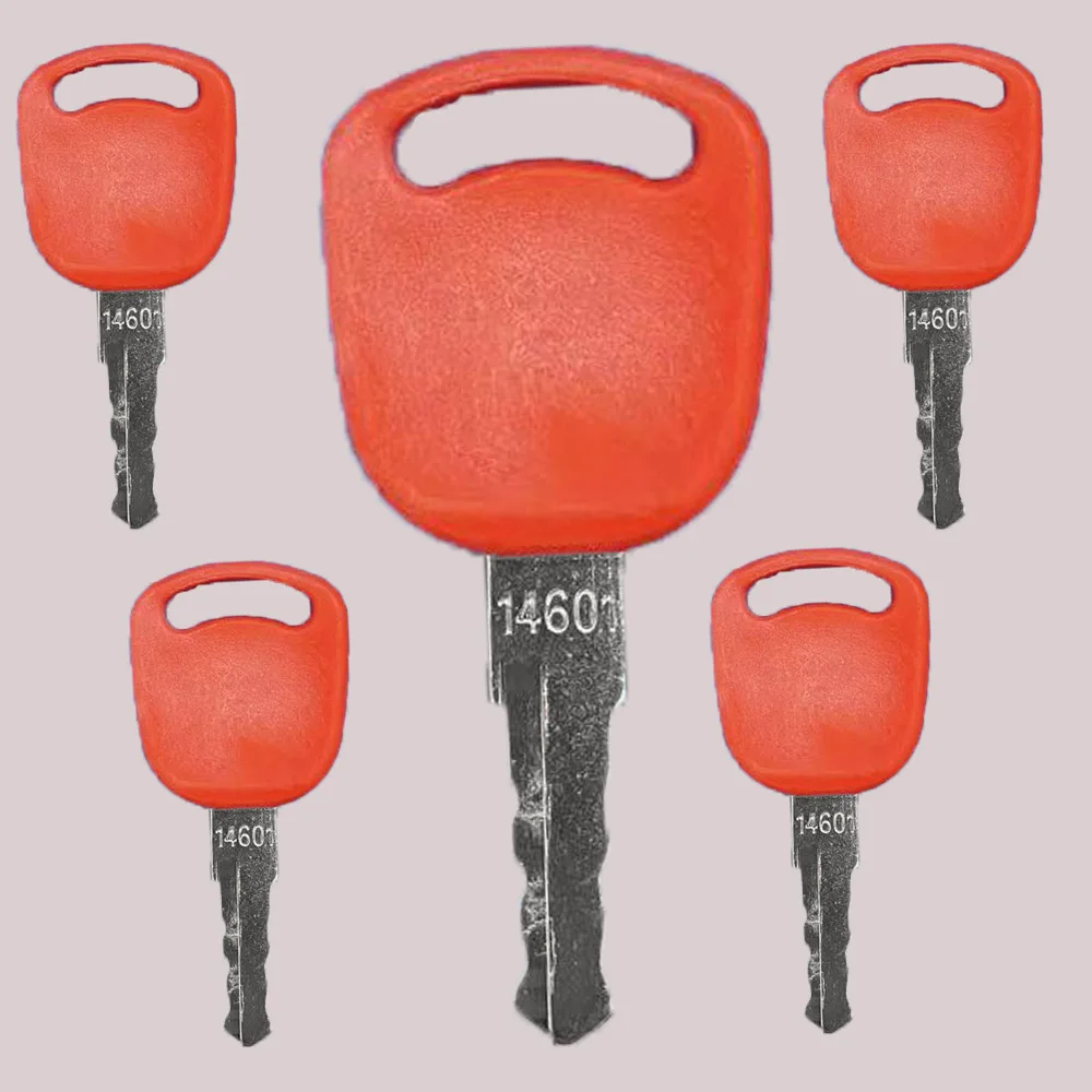 1/5/10/20PCS Red 14601 Ignition Key Excavator Tractor 82003267 82030143 Heavy Equipment Starter Key