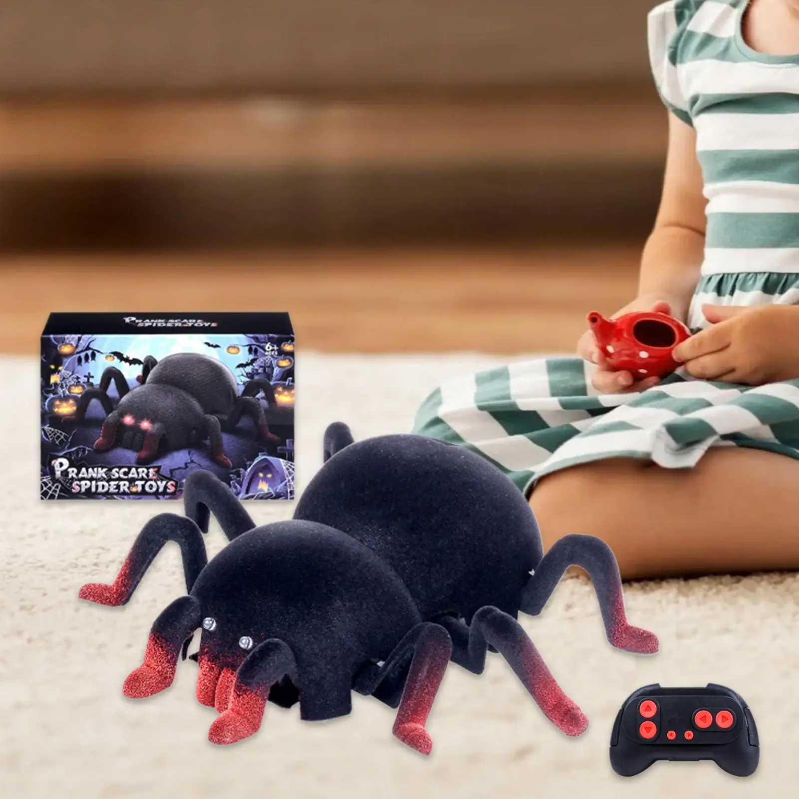 RC Spider RC juguete de broma de araña modelo Animal electrónico con patas móviles para niños de 6 años fiesta de cumpleaños al aire libre interior