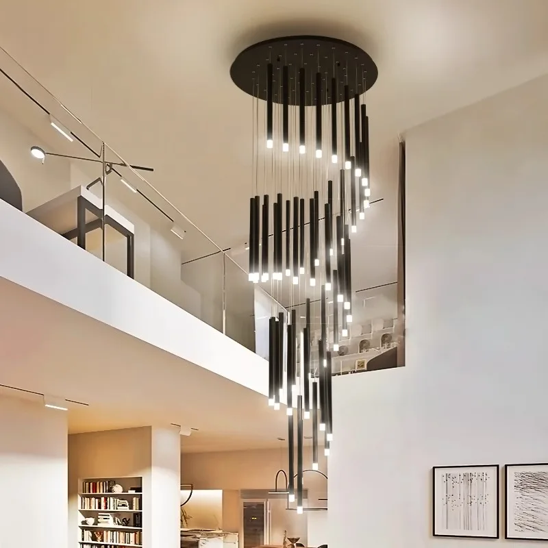 Modern home decoration crystal chandelier, stair Pendant lamp, living room Pendant lights, interior lighting