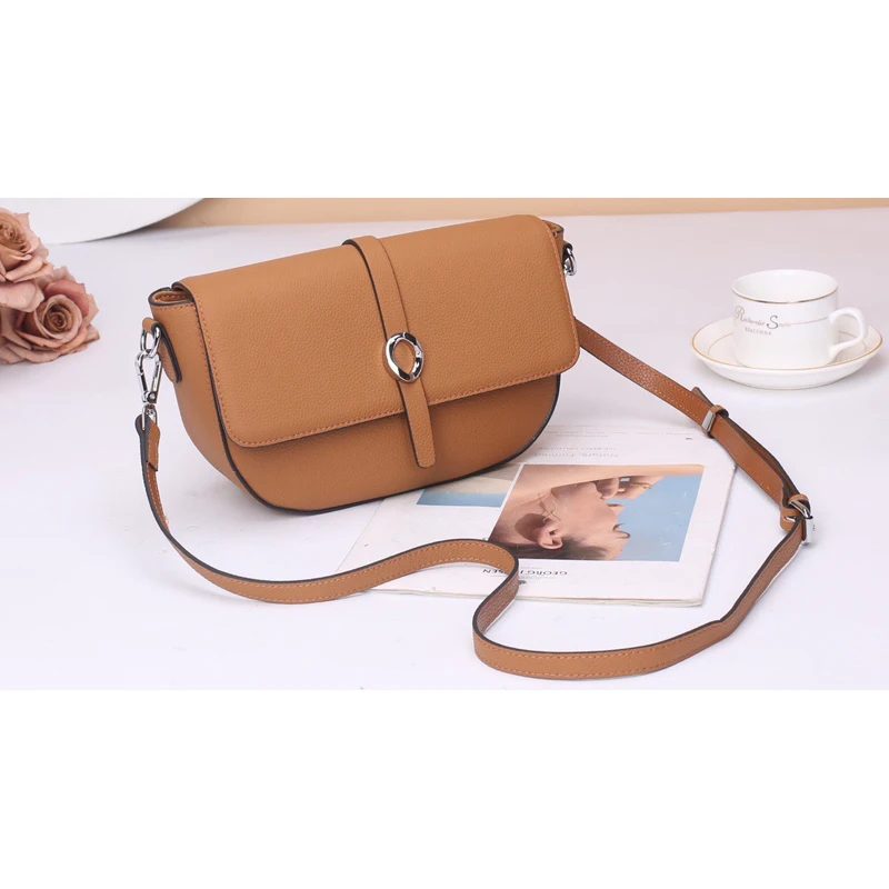 Half Moon, Real Skin, Flap Shoulder Bag,100% Natural Cowhide,Fashion Messenger Bag,Women Genuine Leather Crossbody Bag,D335