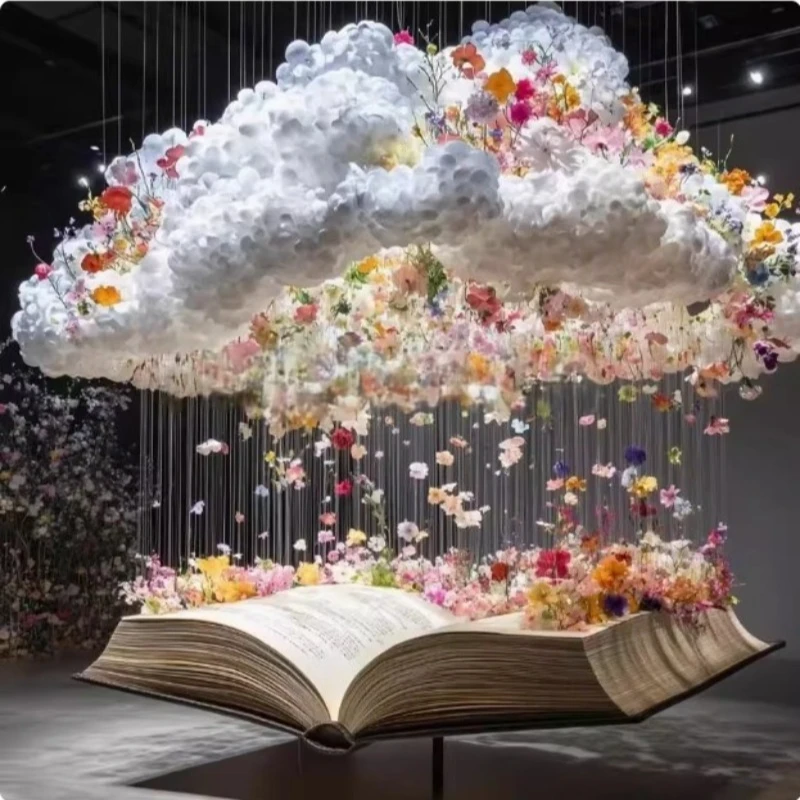 book installation beautiful Chen atmosphere decoration wedding art decoration window display commercial beautiful Chen