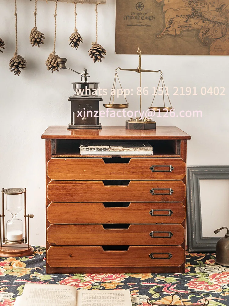 

Customizable Organizer Box Office Desk File Cabinet Ders Workstation Handmade Storage Box Rectangular ape Vintage