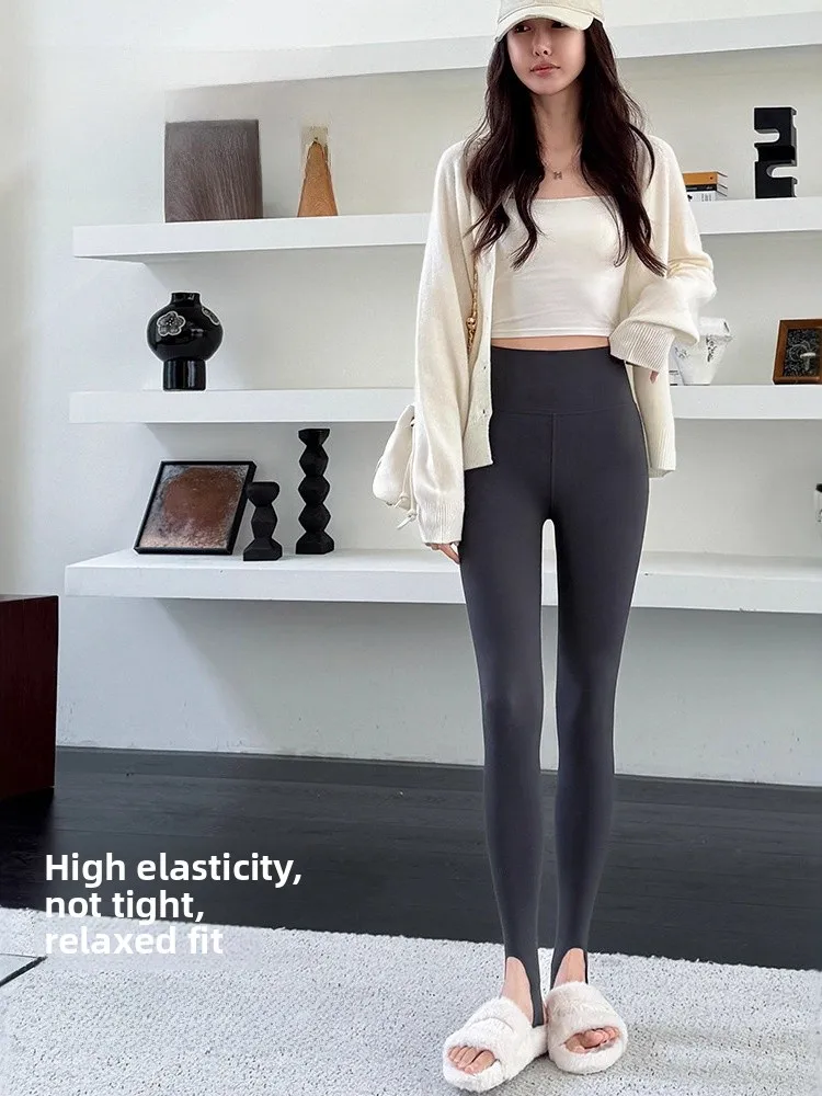 Outono 2025 nova sl arkskin calças de yoga fina cintura alta elástica nove peças apertado ginásio beau calças calçados usar outerwear