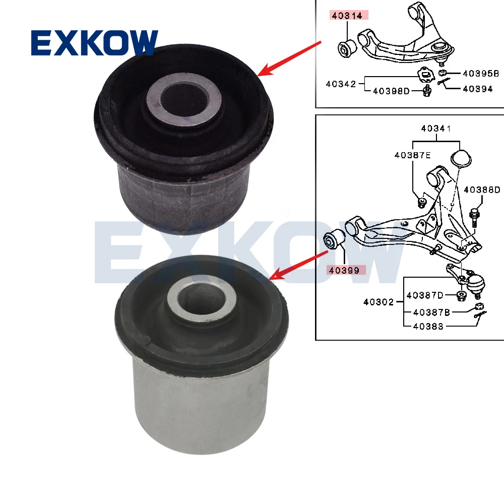 Втулка рычага передней подвески, 4 шт., для Mitsubishi L200 Triton KK1 KL1T Kl3T Pajero Montero Sport KS1W KR1W 2015- MR992255 MR992256 Втулка рычага передней подвески, 4 шт., для Mitsubishi L200 Triton KK1 KL1T Kl3T Pajero Montero Sport KS1W KR1W 2015- MR992255 MR992256