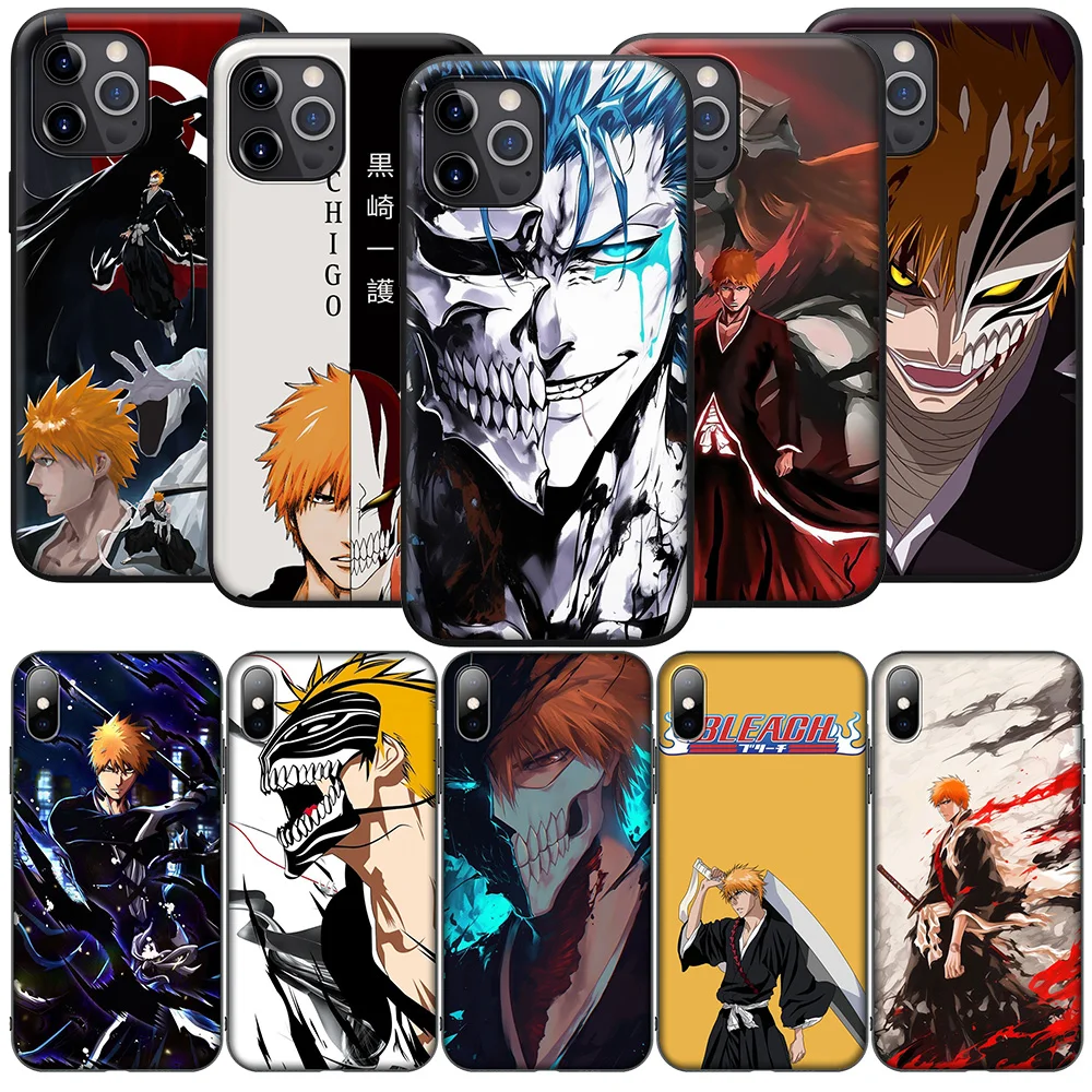 New High-End Phone Case for iPhone 12 11 X XS XR Pro Max 6 6s Plus SE JA60 Hot Anime Bleach Ichigo