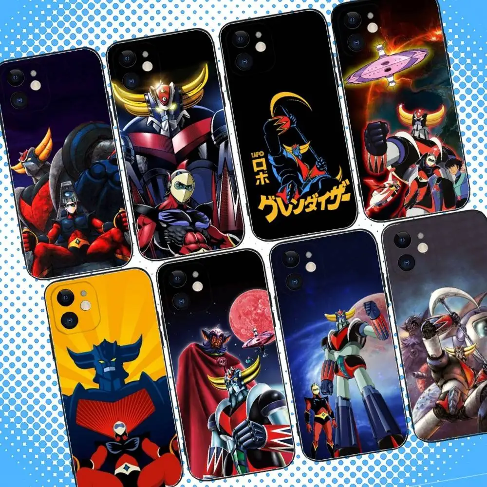 

UFO R-Robot G-Goldorak Phone Case For iPhone 17,16,15,14,13,12,11,Pro,Max,Plus,Air,X,XS,XR,SE,8,7,Mini,Soft Black Case