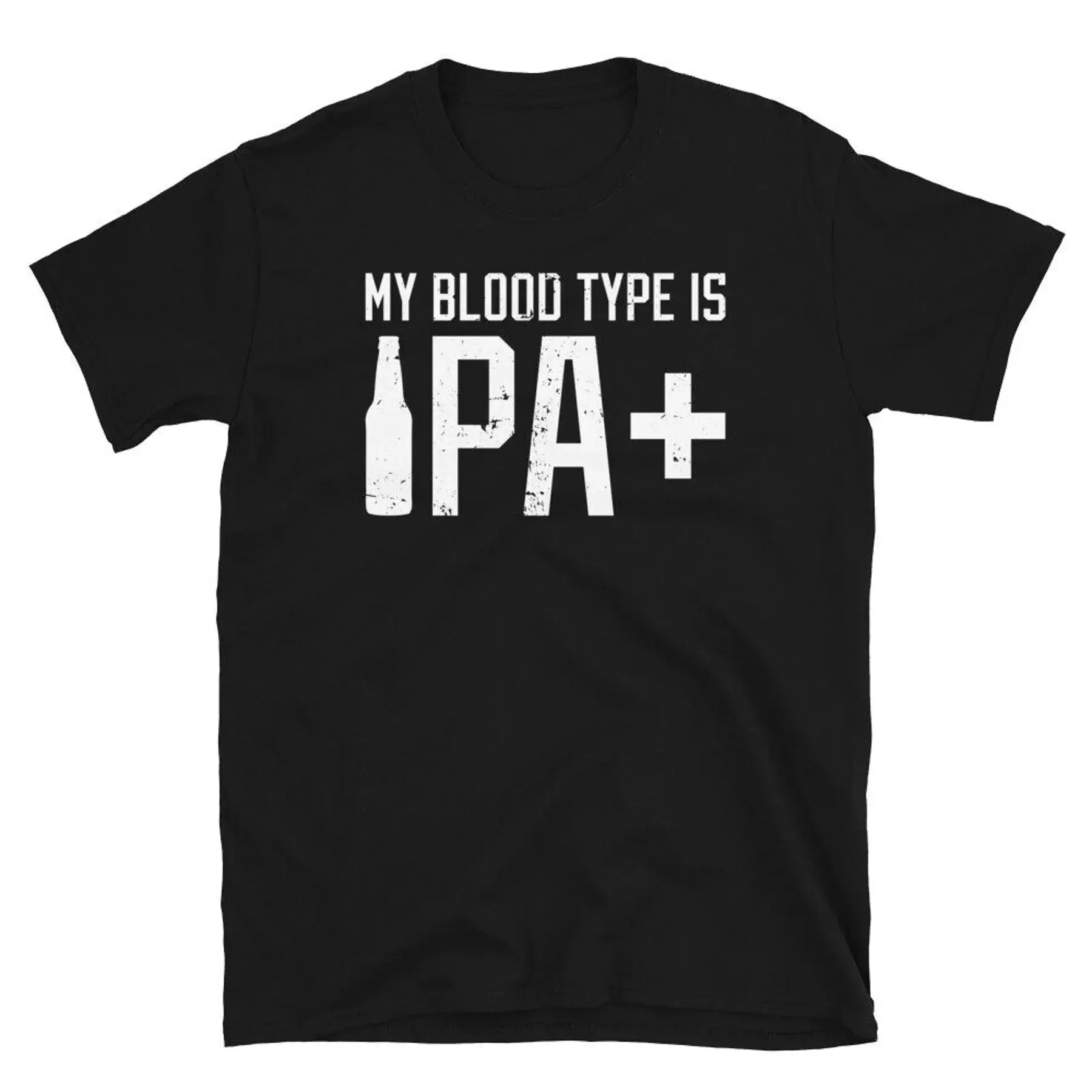 تي شيرت My Blood Type Is IPA Plus Beer Humor Alcohol Gift بأكمام قصيرة للجنسين