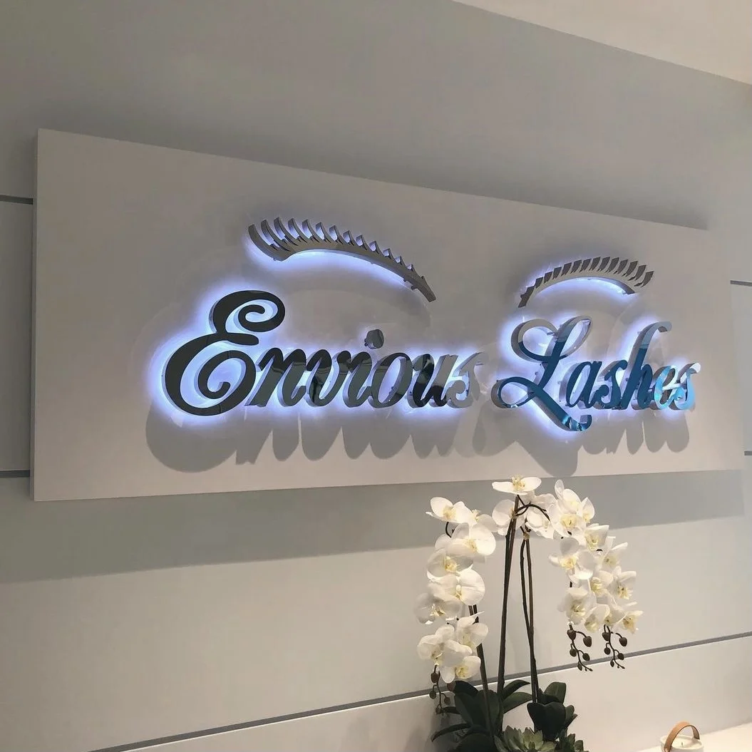 Free Design Led Glowing Wall Sign Building Acrylic House Sign 3D Sign Custom Led Sign Board