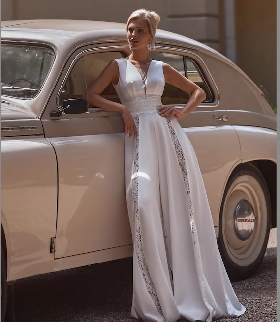 AliExpress White Lace Bridal Jumpsuit