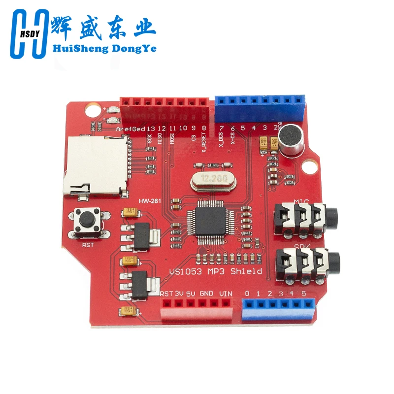 Vs1053 vs1053b, mp3 player, áudio estéreo, escudo, registro, decodificador, módulo placa de desenvolvimento com slot para cartão tf para arduino