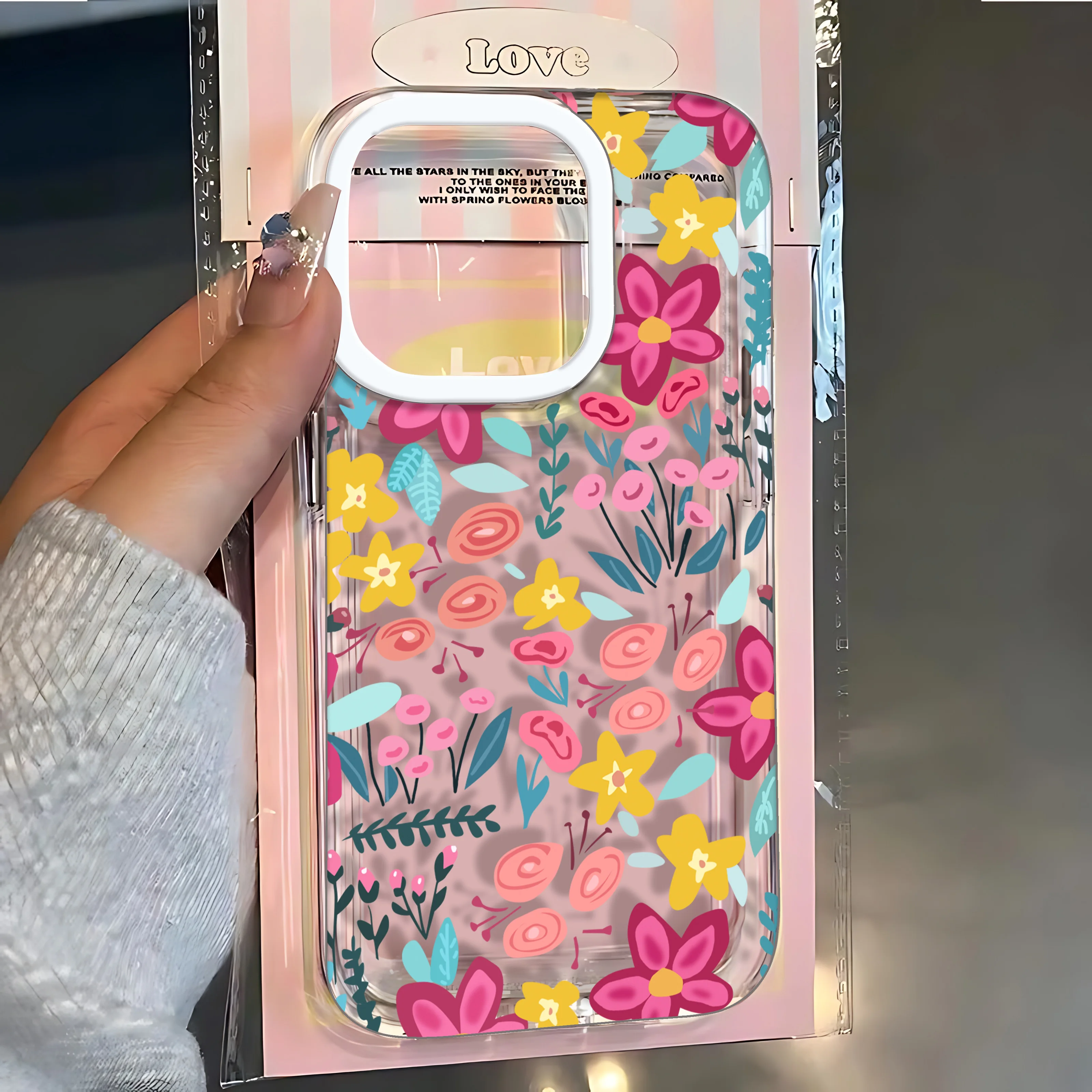 Colorful Strange Flower Phone Case For Samsung Galaxy S25 S24 S23 S22 S21 S20 FE Note20 Note10 Edge Plus Ultra 5G Clear Cover