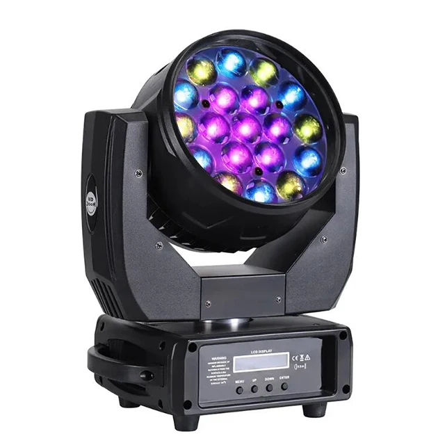 19*15w 4in1 rgbw led moving head zoom wash 10-60degree stage led zoom wash moving head light