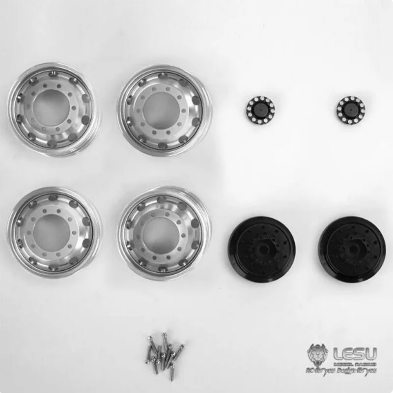 LESU 1/14 RC Metal Rear Wheel Hub for Tamiyaya Fh12 Fh16 Remote Control Tractor Truck Axle Dumper Electric Car Parts