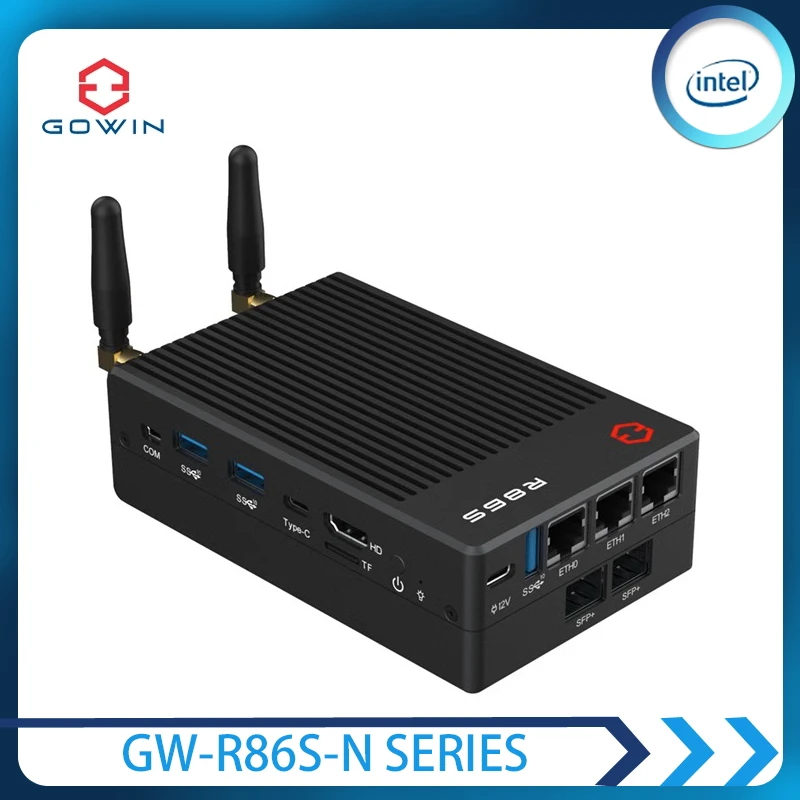 New R86S-N Mini Router 12th Generation Intel N100 N305 10G 10 Gigabit WiFi 6 Gigabit 2.5G