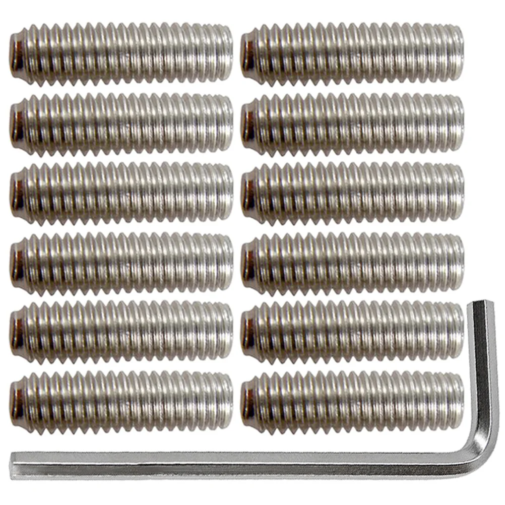 

12Pcs High Quality Guitar Bridge Screws Precision Fit Saddle Mounting Screws for Electric Guitar Repair Parts Supplies