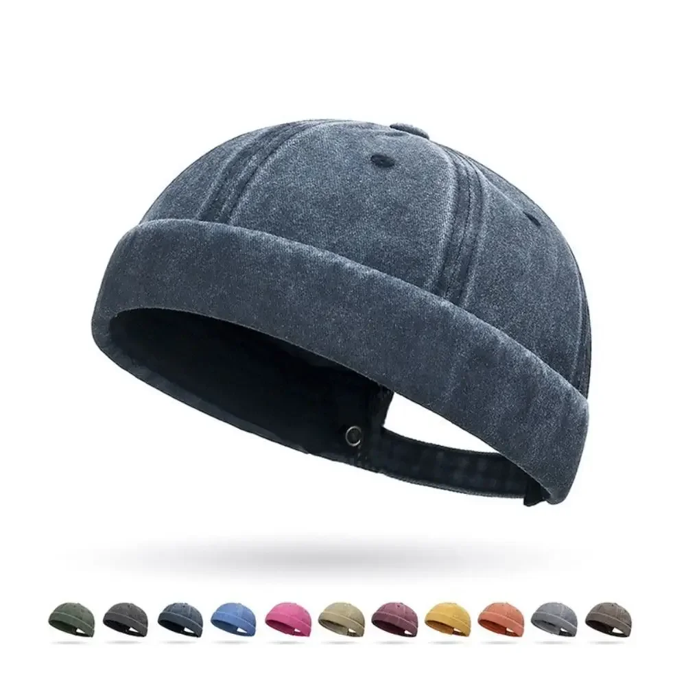 موضة الهيب هوب قبعة الشارع قبعة الرجال Skullcap النساء الربيع Brimless فضفاض البطيخ قبعة الكفة دوكر صياد قبعة حريمي