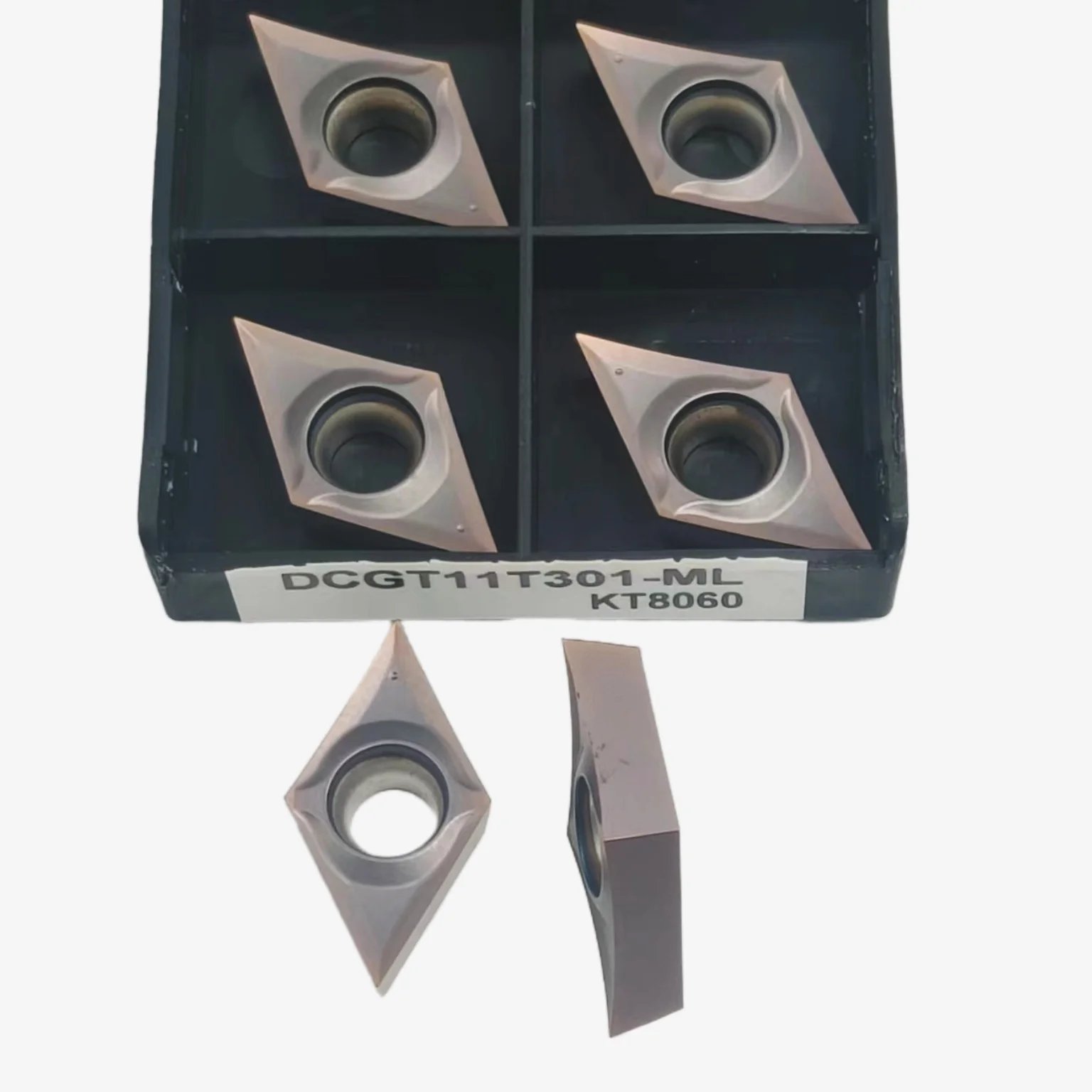 เครื่องมือตัด10ชิ้น DCGT11T302 DCGT11T304 DCGT11T301มล. ตัวแทรก KT8060คาร์ไบด์ mesin bubut CNC เครื่องมือกลึงสำหรับสแตนเลส