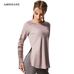 Gym Outfit Yoga Active Sports Wear For Women Ribbed Long Sleeve Tshirt Workout Pilates Tops  Dry Fit Fitness Running Cropped