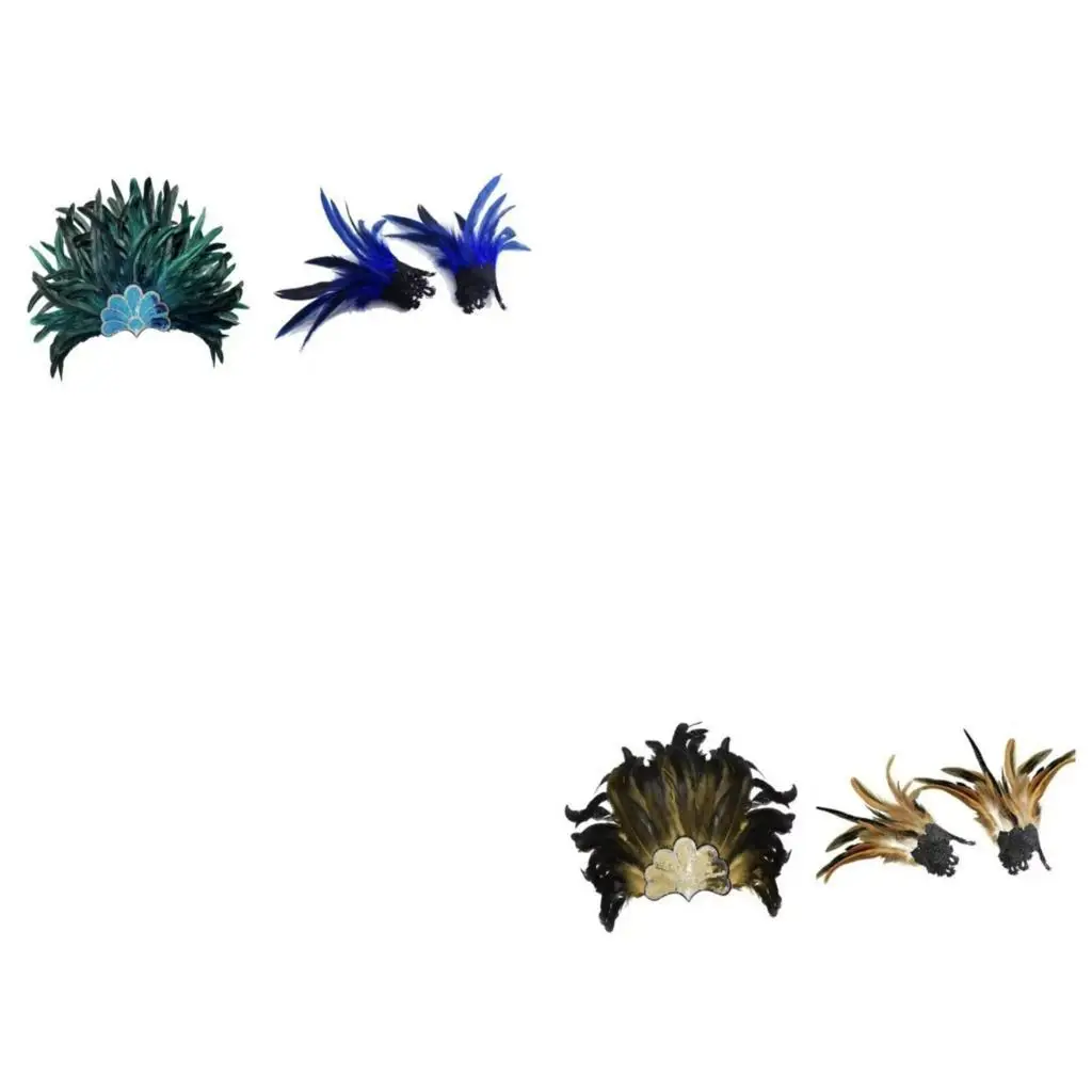

652F Smooth Stretch Hairpiece And Bracelet Set Cosplay Headwear Comfortable Accessories