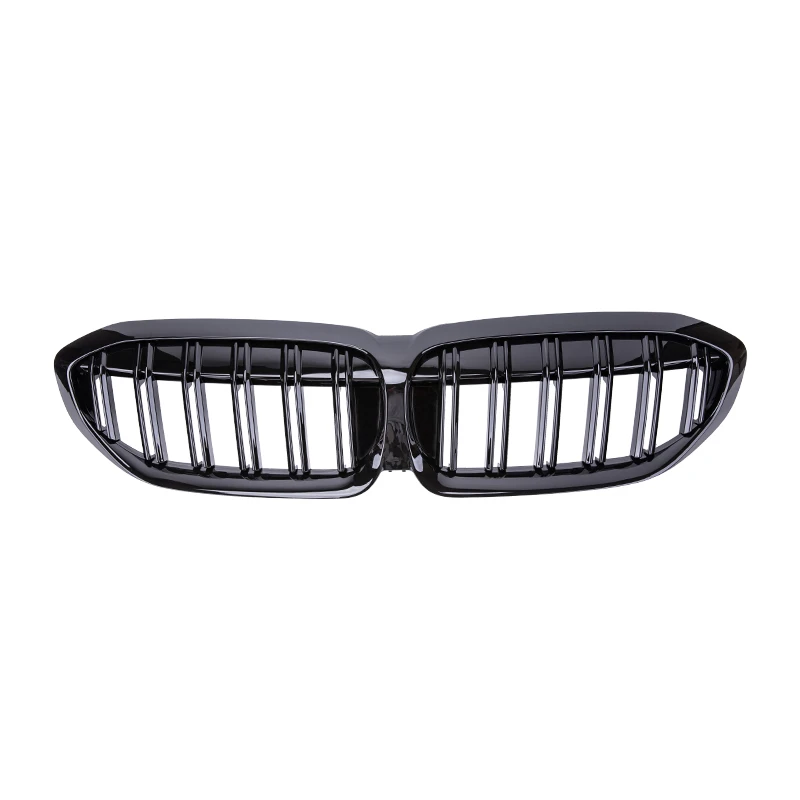 Durable Double Slat Gloss Black Front Grille Suitable For BMW 3 Series G20 G28 2020 2021 Vehicle Styling Replacement Parts