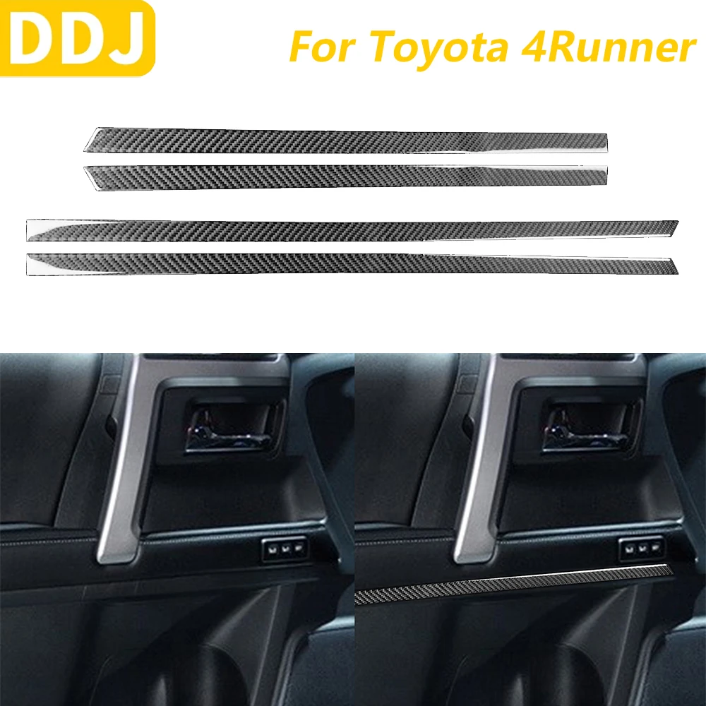 

Для Toyota 4runner 2010-2020 углеродное волокно передняя задняя внутренняя дверная панель крышка отделка автомобильные аксессуары наклейка для украшения интерьера