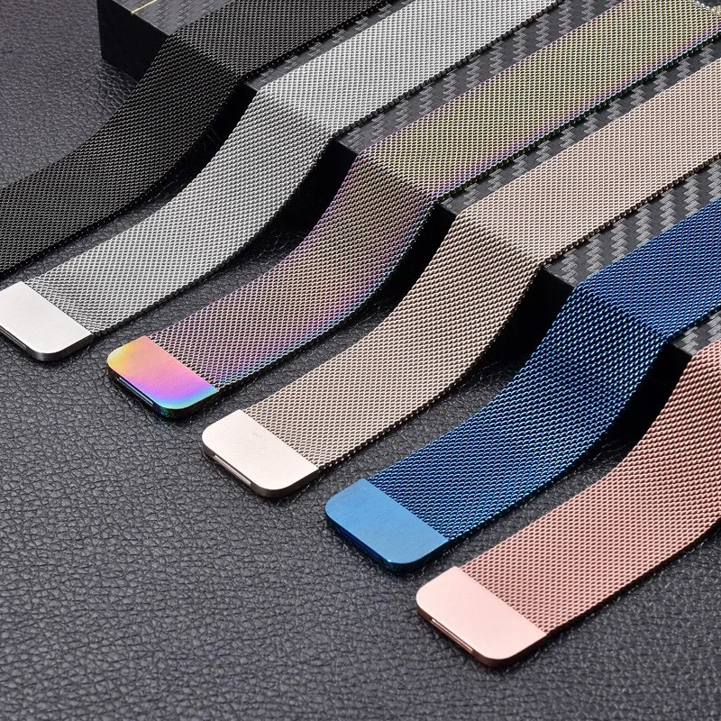 20 22mm ウォッチバンド サムスン Galaxy Watch 7 6 4 classic 5/pro Active 2 40/44 gear s3 frontier用 マグネット式ミラネーゼストラップ