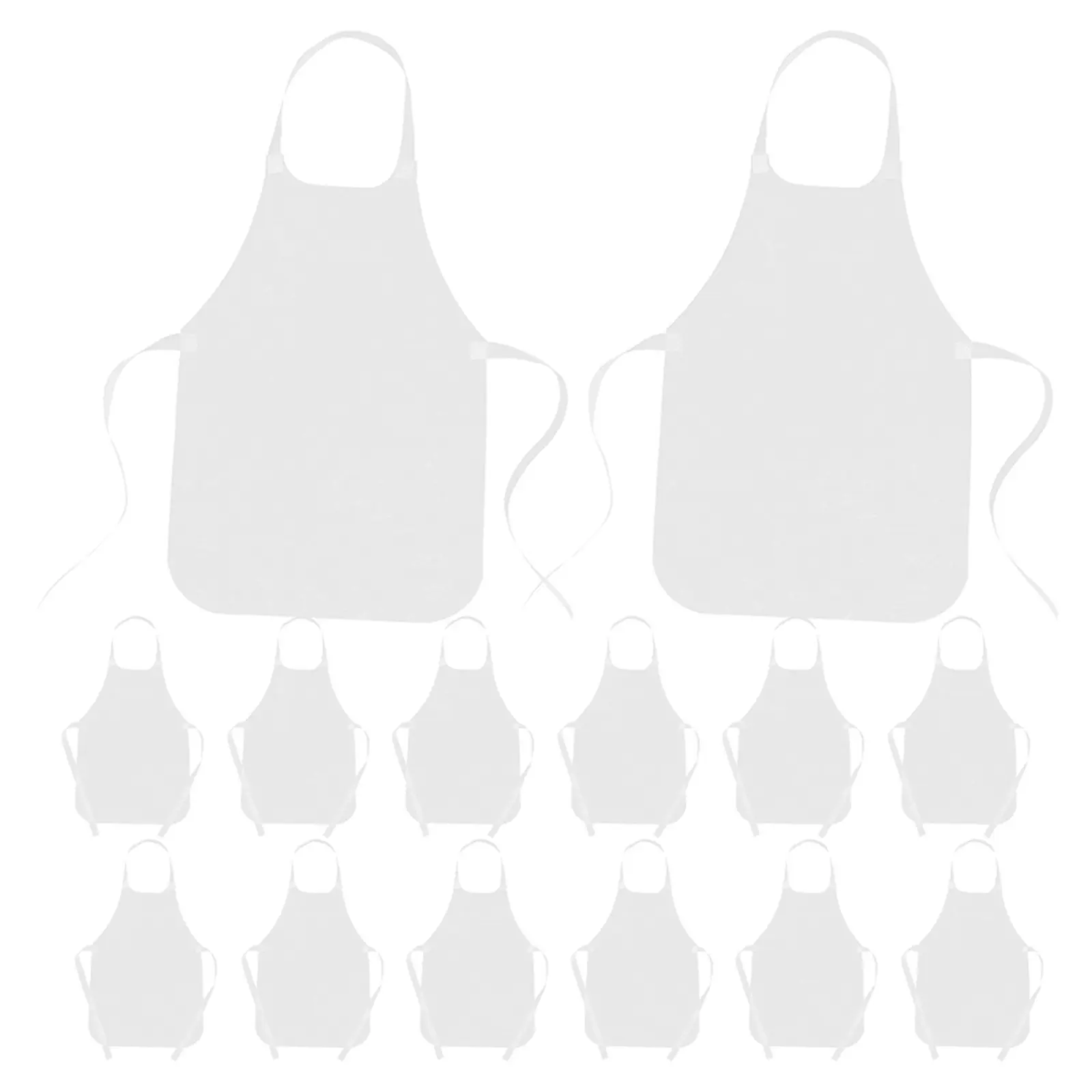 

25Pcs Children Painting Aprons White Toddler Paint Smocks Lightweight Non Woven Fabric for Art Craft Drawing Activities