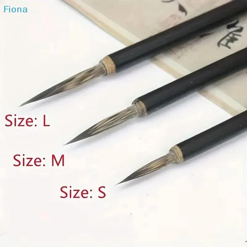 ♩3Pcs/set Chinese Calligraphy Brushes Hook Line Brush Set Fine Detail Paint Brushes For Watercolor Calligraphy Art Painting