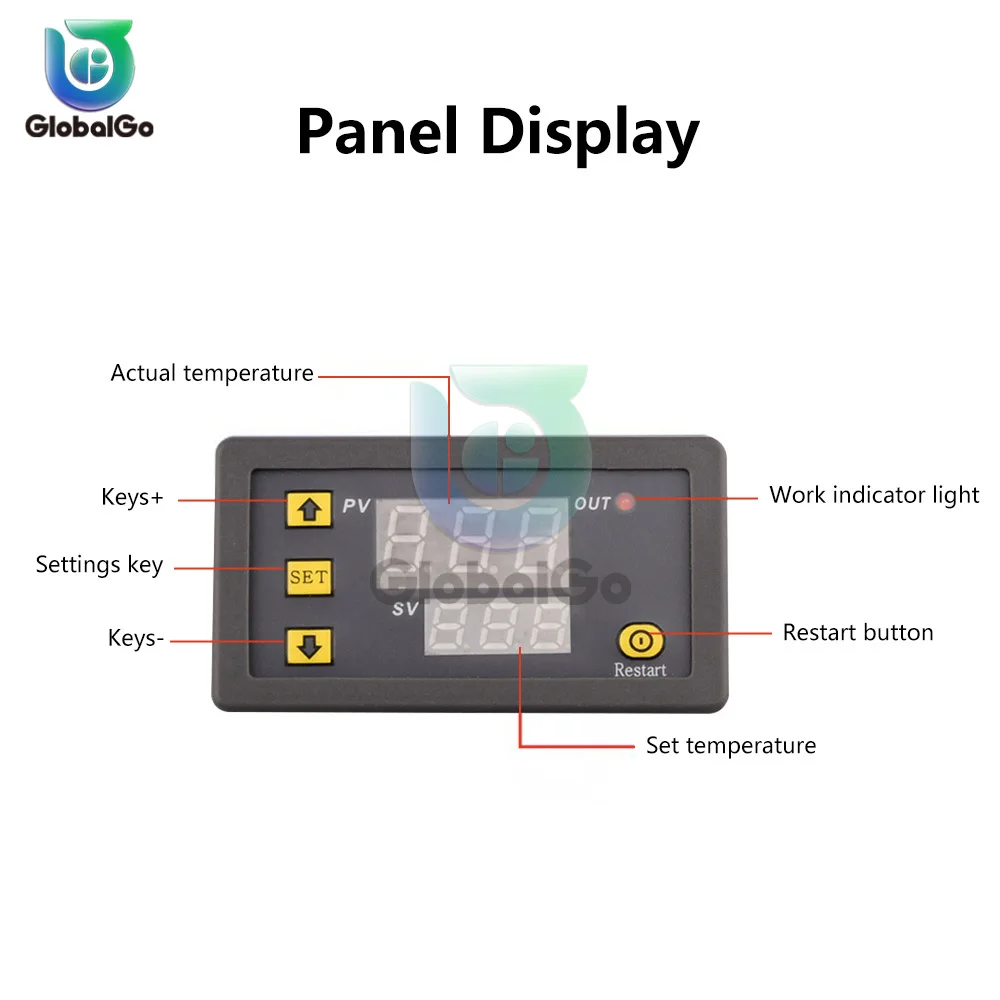 DC 5V/12V/24V Thermostat Digital Temperature Controller Regulator Thermoregulator Incubator NTC Sensor Switch Module