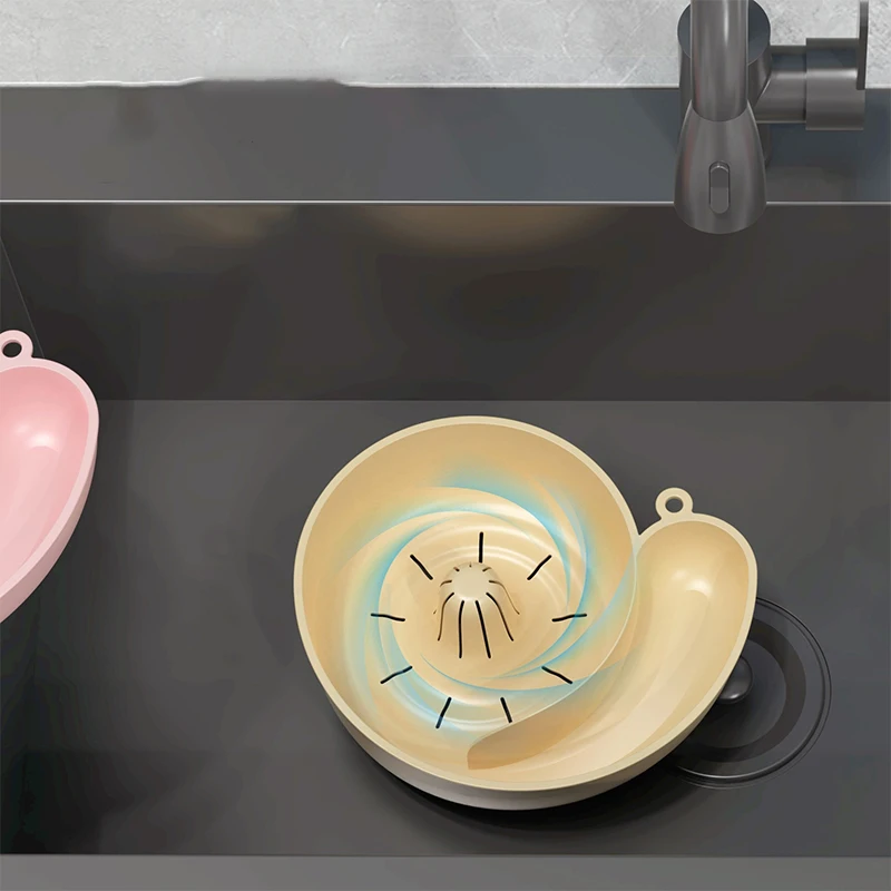 معلقة فصل الجافة والرطبة الفاكهة والخضروات سلة المرشح لكمة خالية بالوعة استنزاف رف صغير الحلزون التلقائي استنزاف سلة